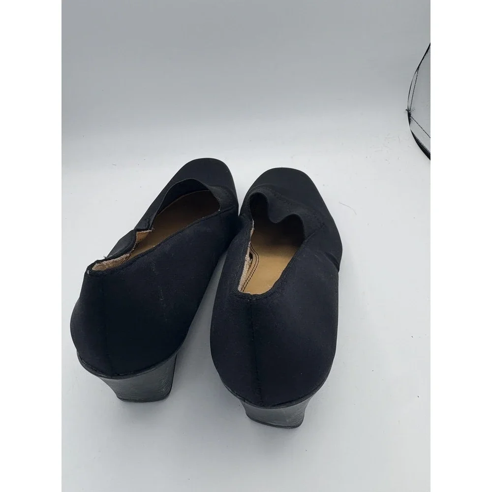 LifeStride Shoes Womens Size 8.5 Black Judo Slip On Comfort Square Toe Pumps